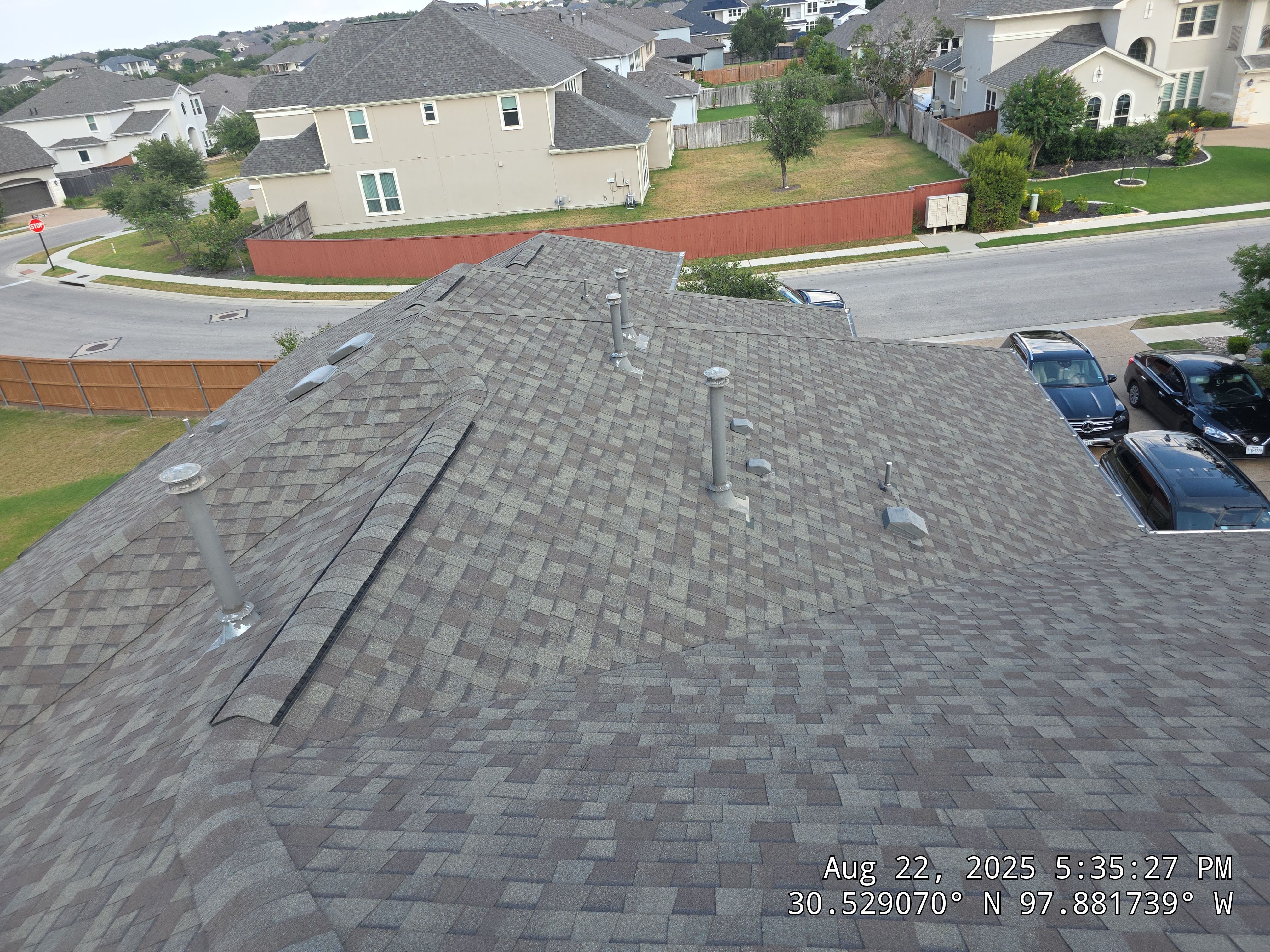 Full Residential Roof Replacement with Architectural Shingles in Leander by Caliber Restoration LLC
