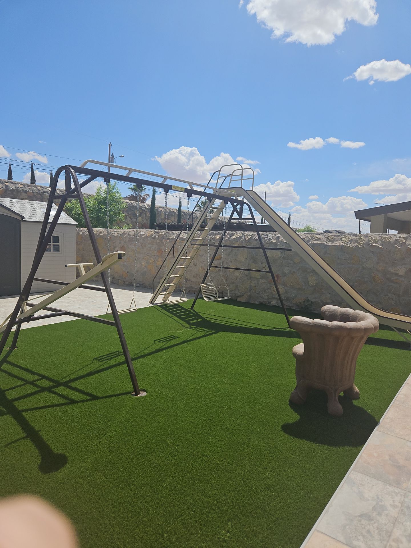 Exterior Building Painting and Repairs with Basketball Court and Playground  by Regal Renovate