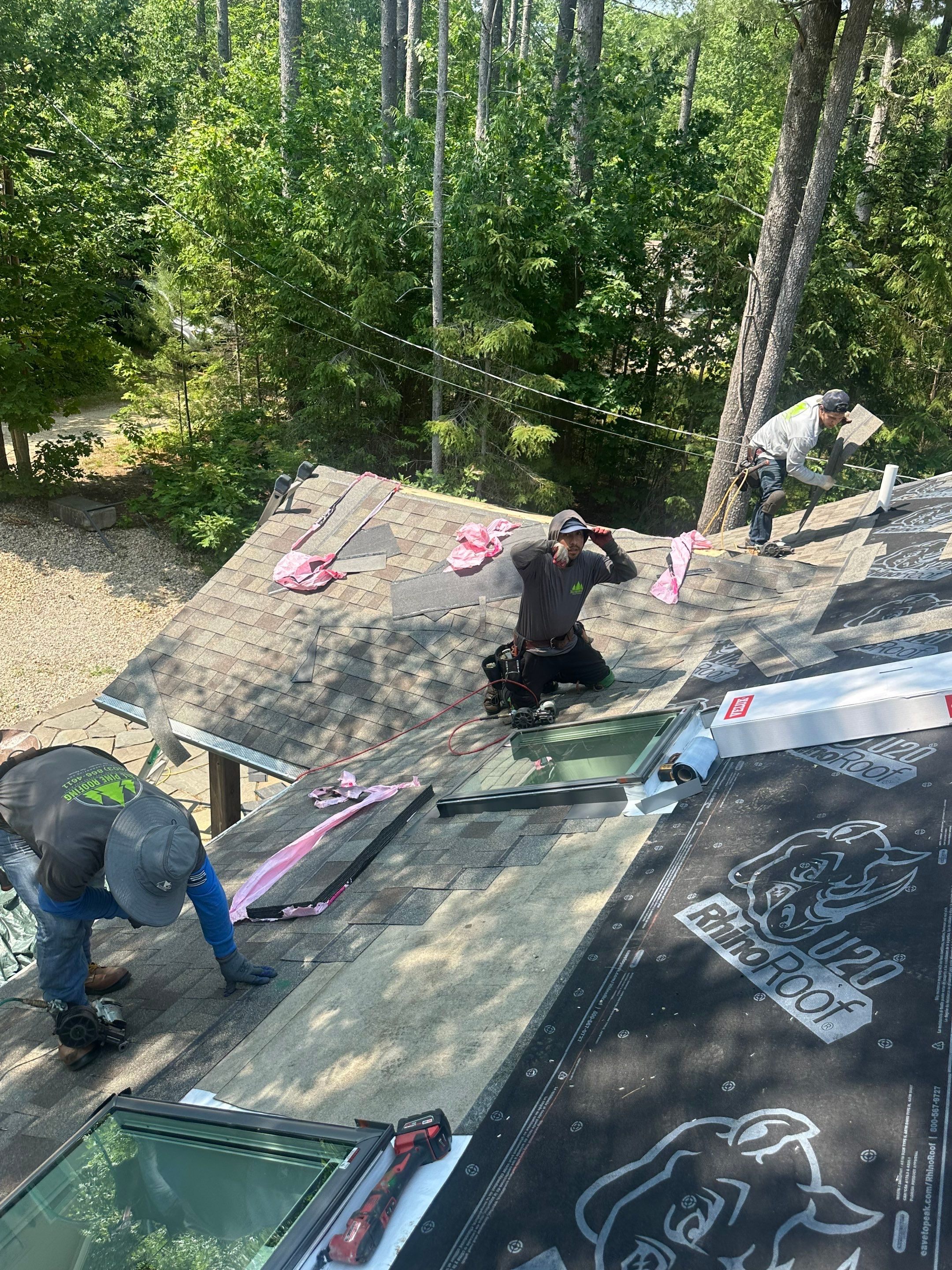 OC Roof Install On The Lake In Deerfield, New Hampshire by Tall pine roofing