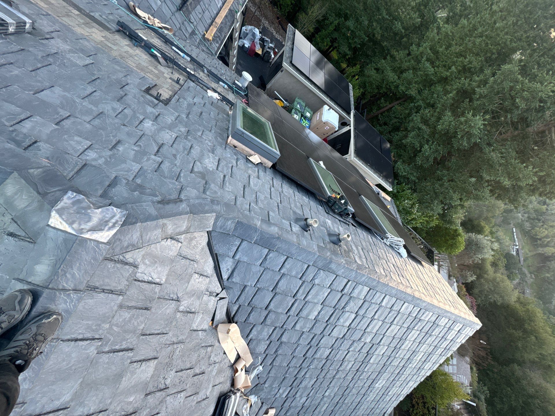 Residential Roofing Installation using Slate by Acker Roofing