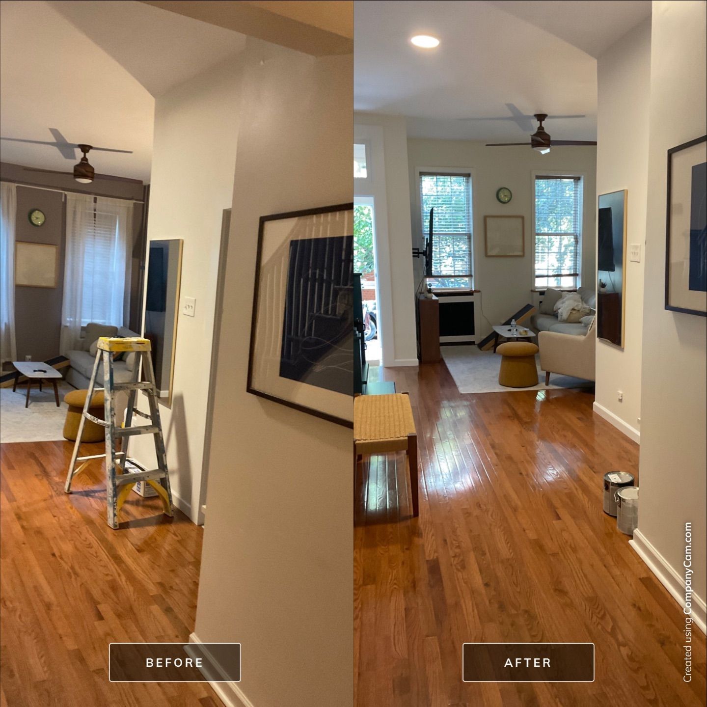 Living Room Transformation in South Philadelphia by Groovy Hues