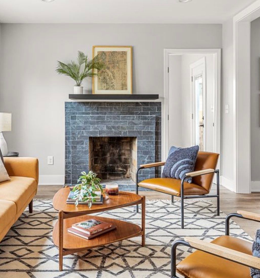 New Construction Bathrooms and Fireplace by Footprints Floors of East Atlanta