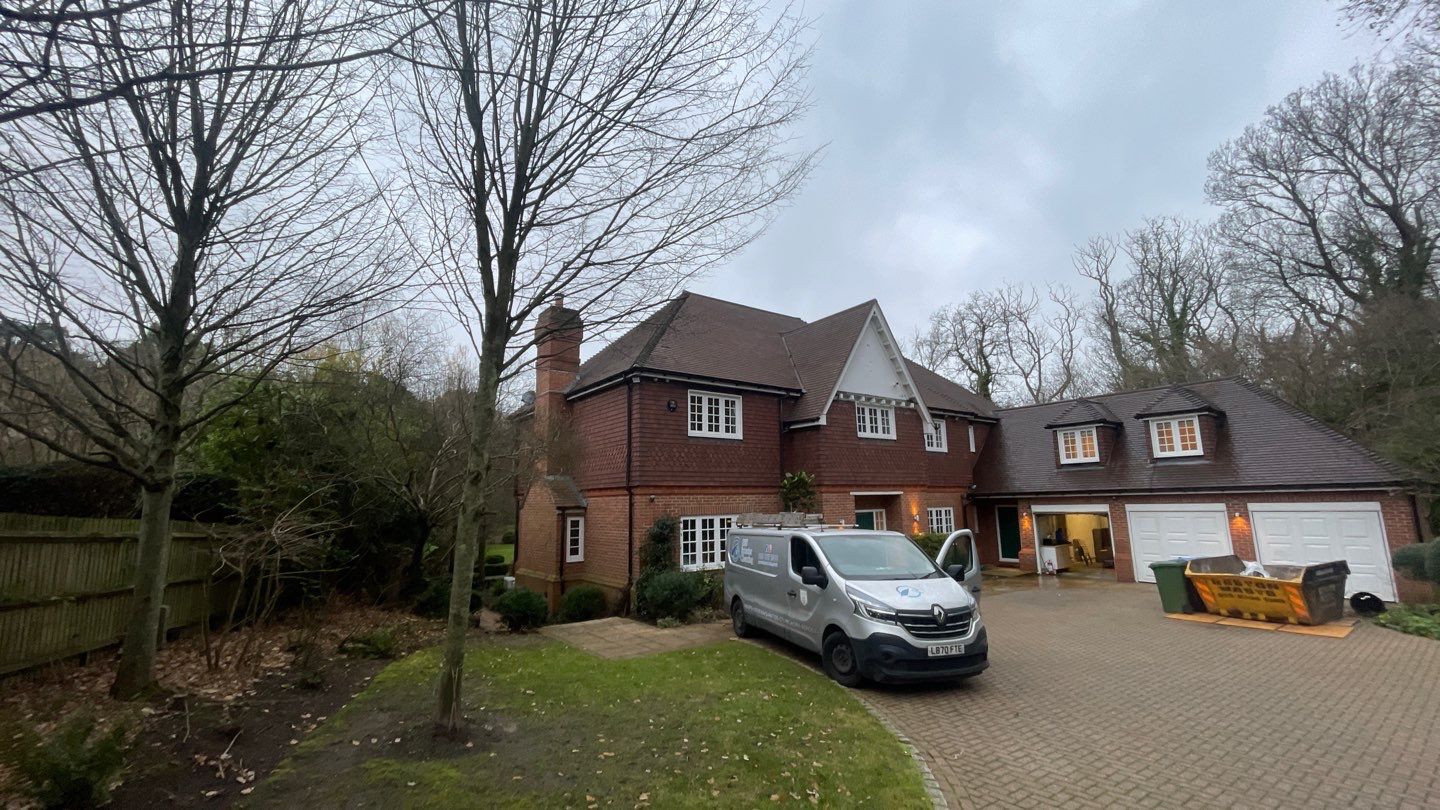 Roof Cleaning and Biocide Treatment using Honda 15lpm Low Pressure Washing Machine by Ges Exterior Cleaning ltd