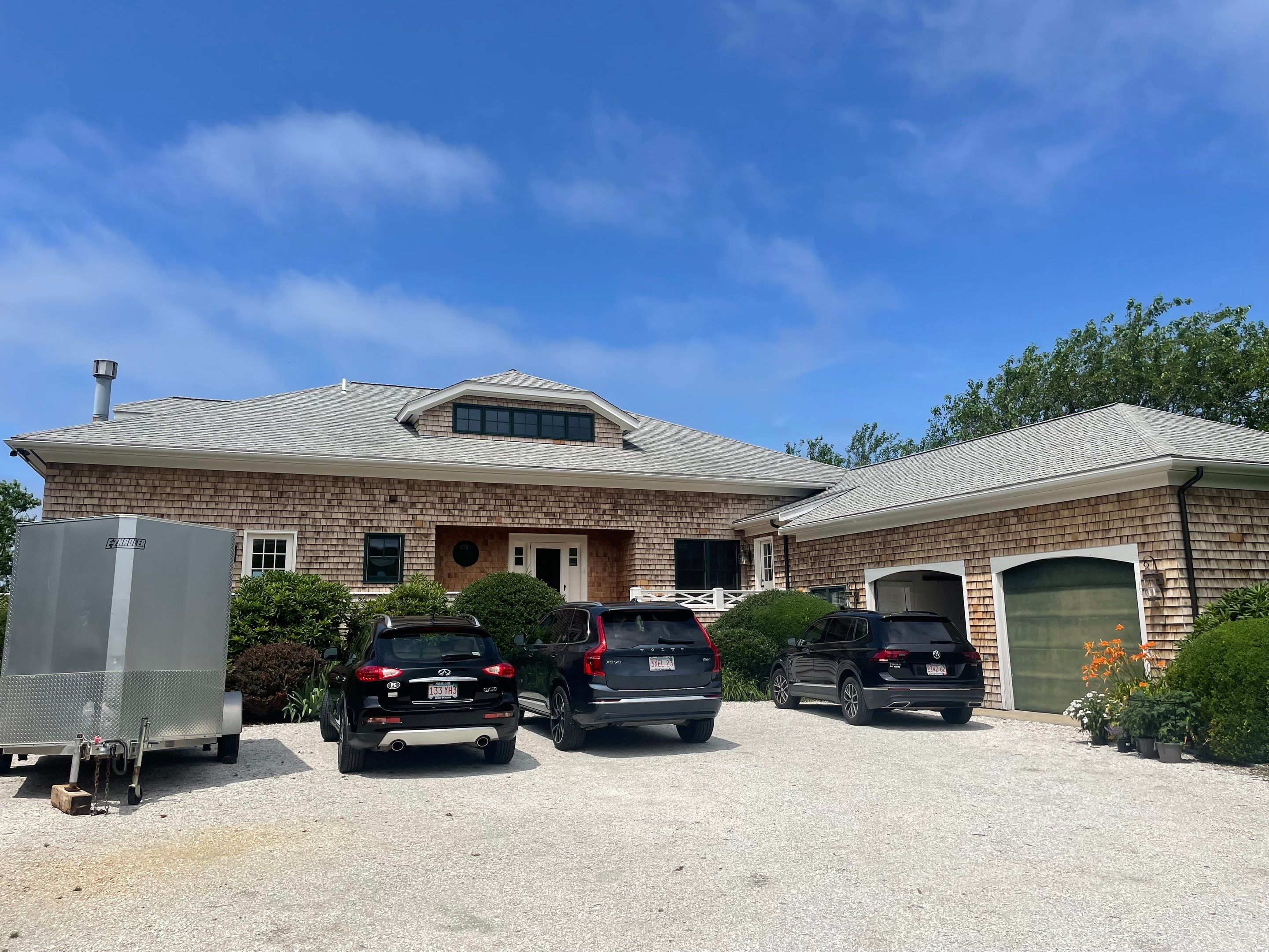 Half Round Aluminum Gutters Installed in Falmouth, MA by Gutter Pro Enterprises
