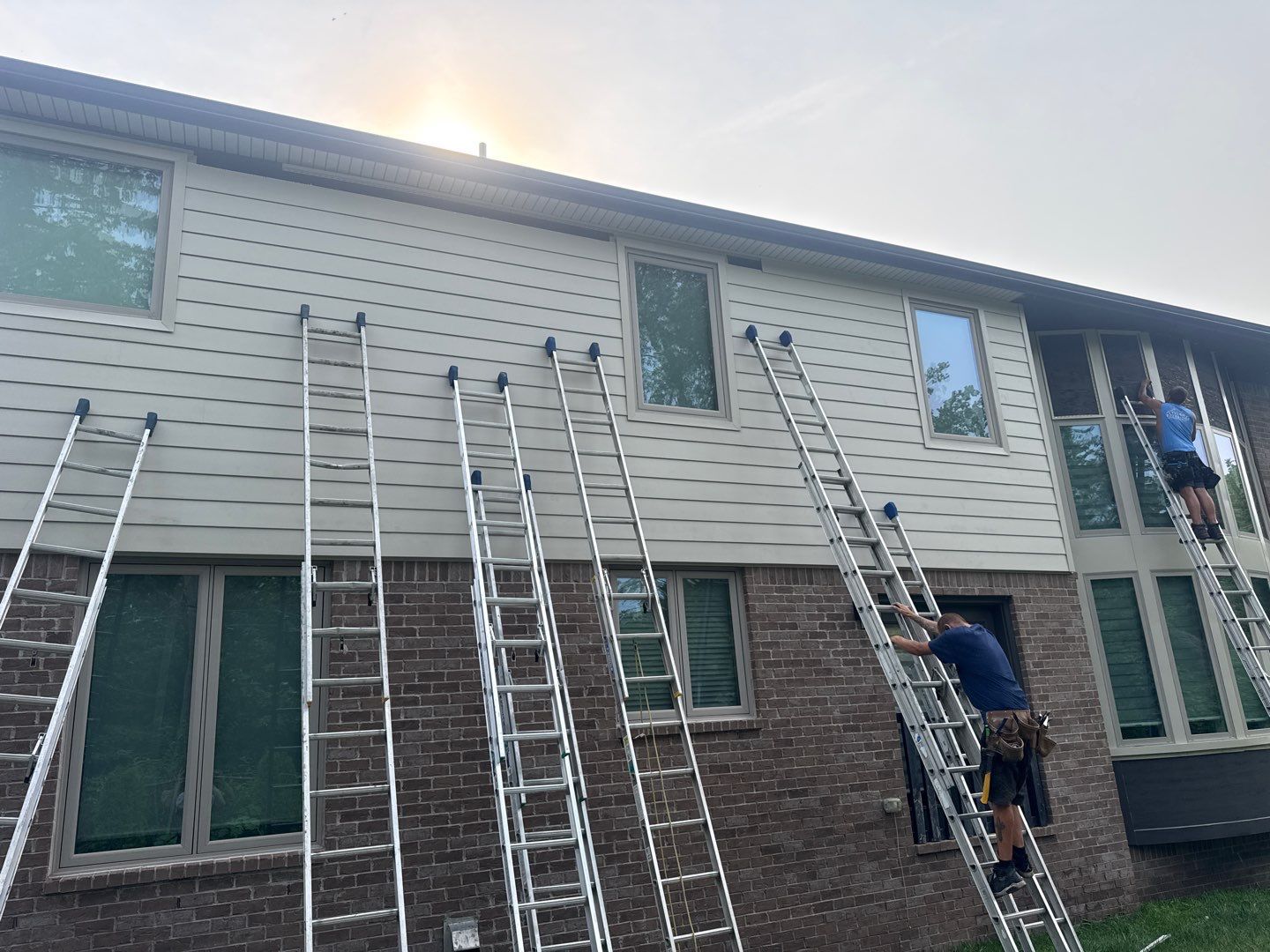 Siding Replacement using Alside S7 Cedar Mill Grain Composite by 180 Contractors