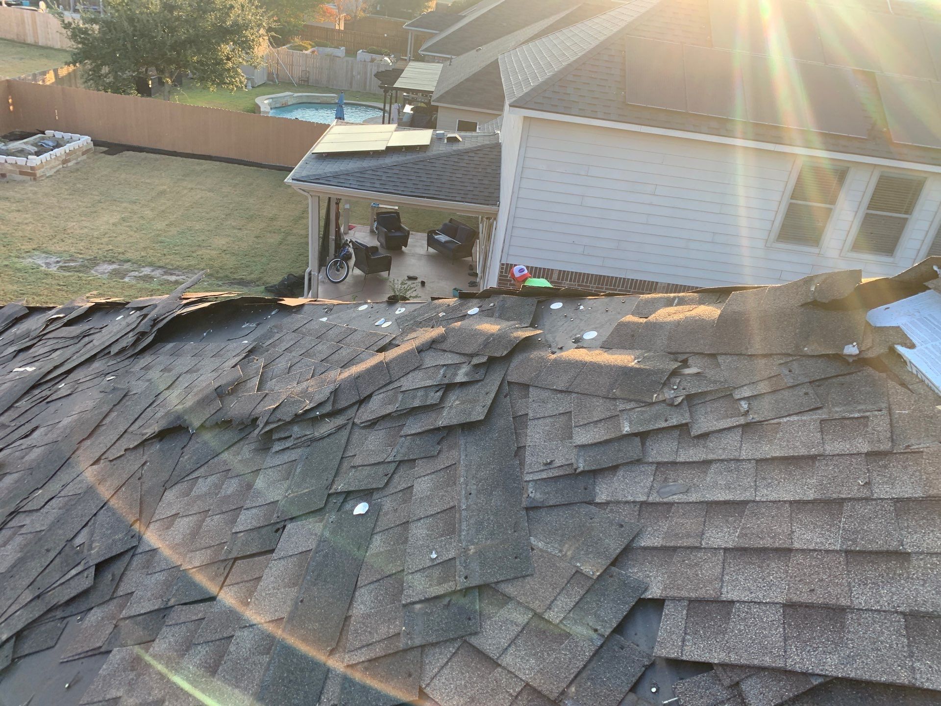Hutto Residential Roofing Replacement with OSB Sheathing and Trim Repair by Caliber Restoration LLC