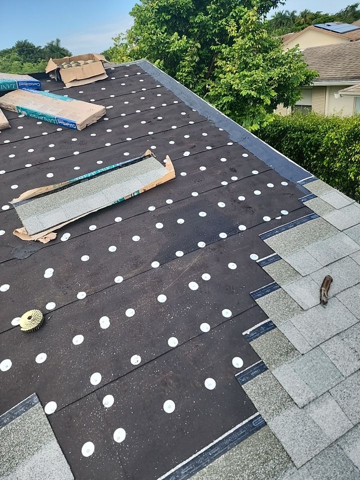 Residential Shingle Roof Replacement and Sheathing Repair in Boca Raton by Aastro Roofing