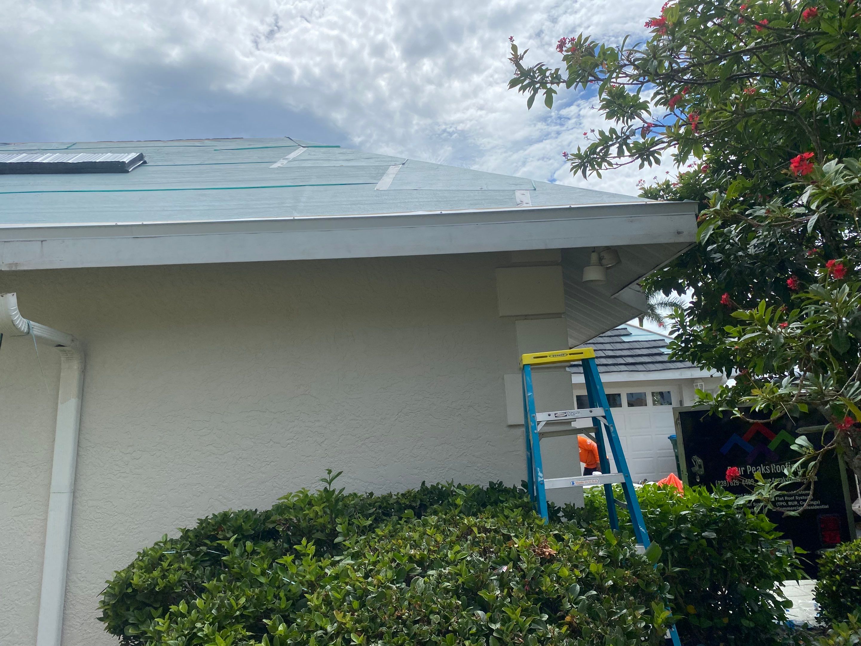 SW Cape Coral Stone Coated Steel Roof Installation by Four Peaks Roofing