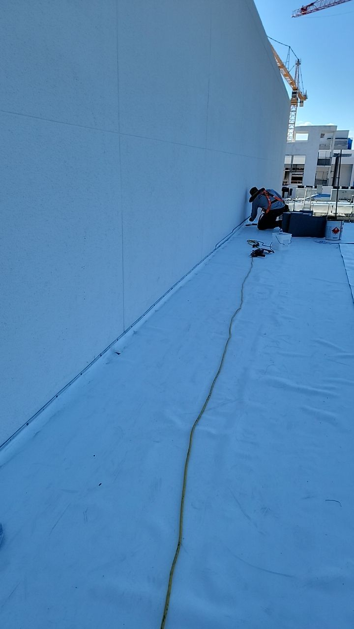 Commercial TPO Roofing Installation for Bal Harbour Porte Cochere by AJF ROOFING INC
