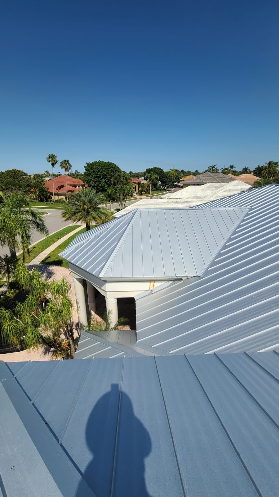 Residential Roofing Installation using 1" Nail strip metal roof by BLUES BROTHERS ROOFING