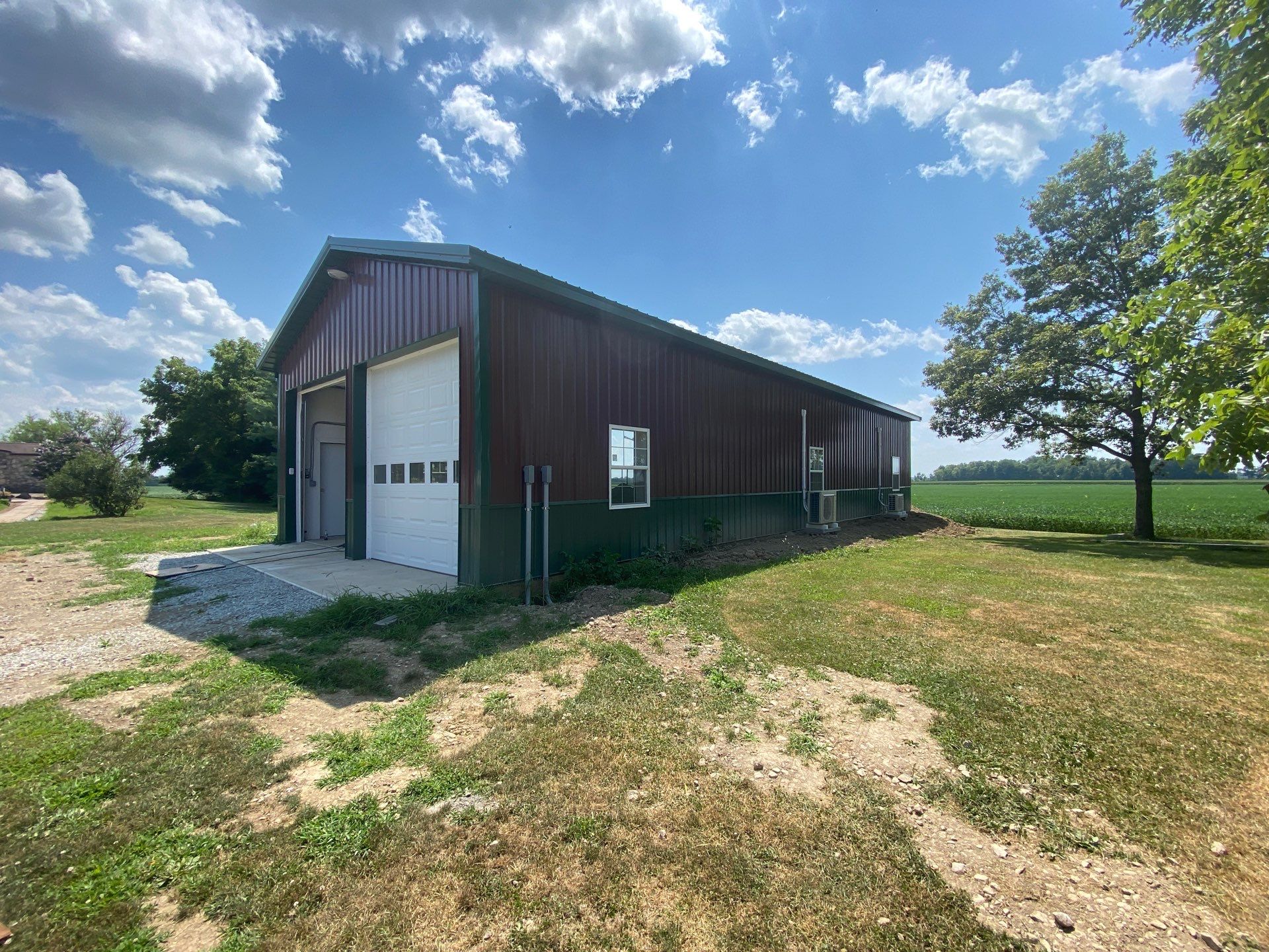 Multi-Bay Custom Pole Barn Construction in Arlington, Indiana by The Barn Builders 