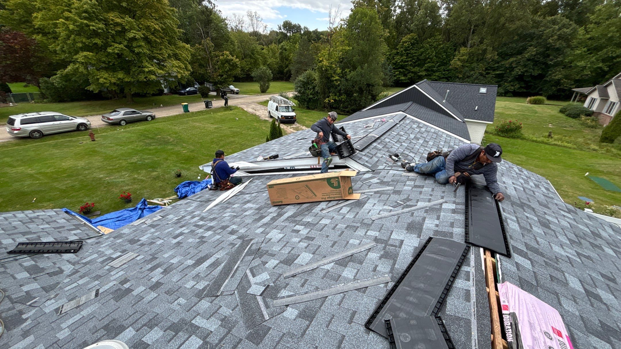 Roof Replacement using Owens Corning Slatestone Gray by 180 Contractors