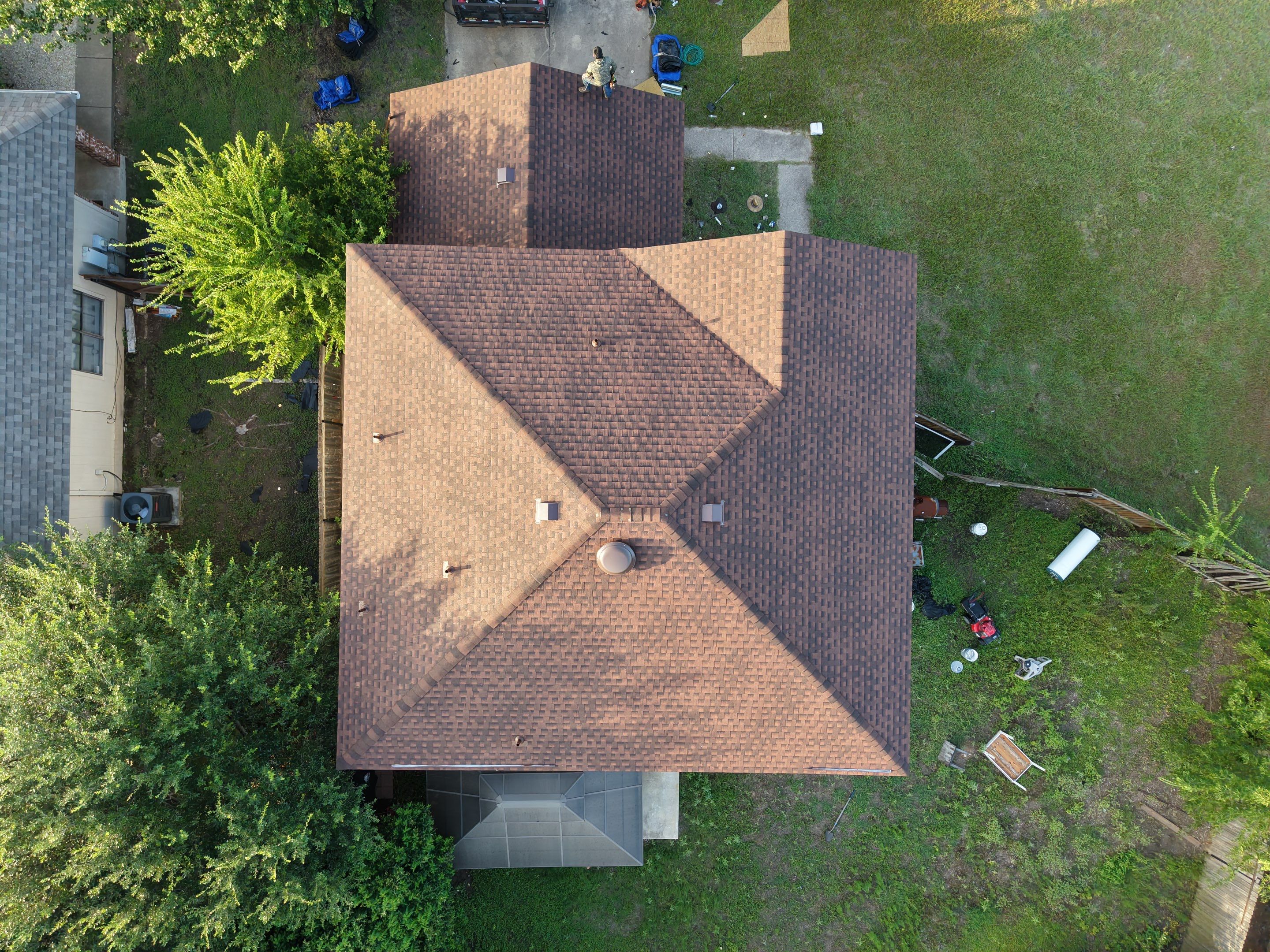 Residential Roof Replacement in Real Estate using GAF - HDZ - Hickory by Action Exteriors Austin