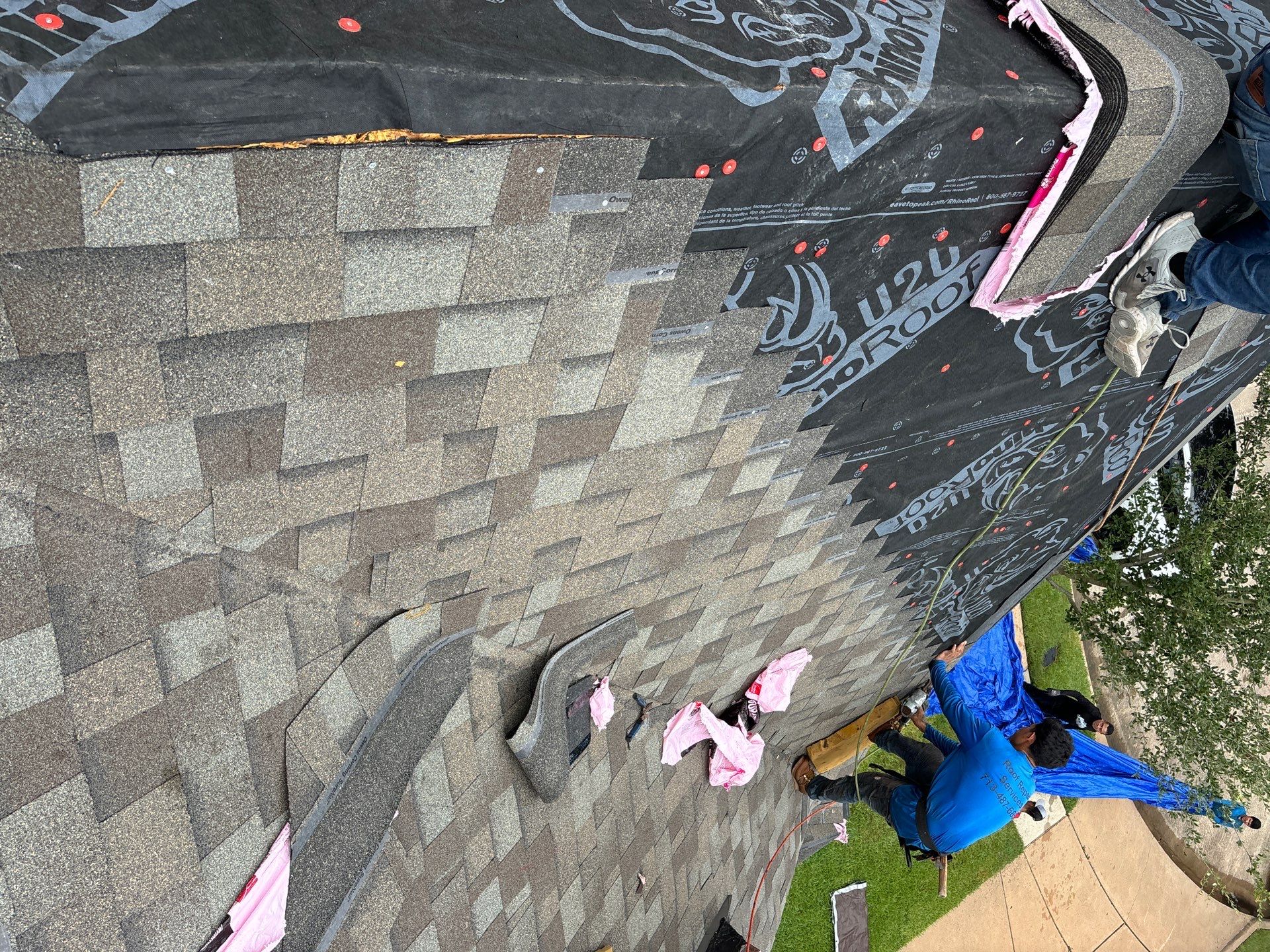 Residential Roofing Installation using Owen's Corning Duration (Lifetime) Shingles by Roof Repair Company