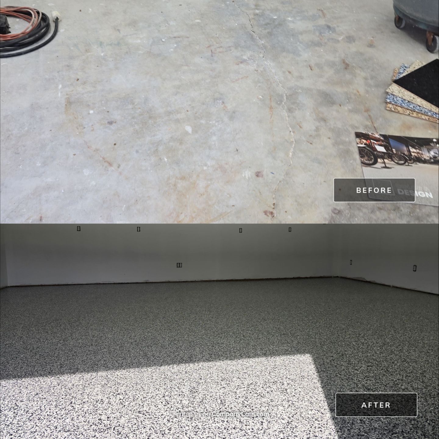Garage using Domino by Elite Floor Solutions