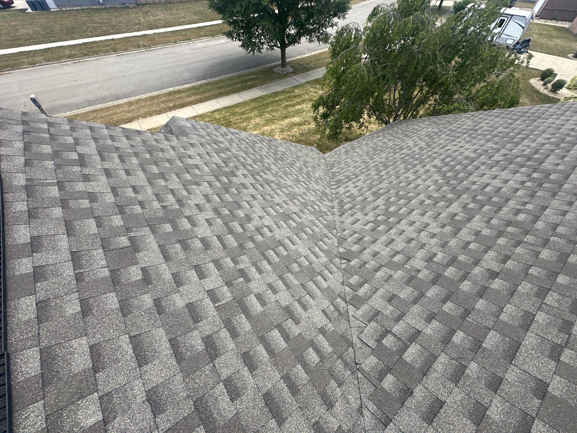 Residential Roofing Installation using Timberline HDZ Shingles - Weathered Wood by RoofX 
