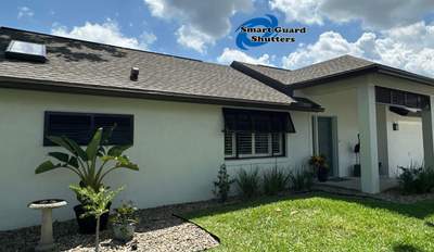 Decorative Bahamas & Colonial Shutters in Grey Brown