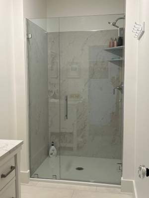 Frameless Showers and Custom Bathroom Mirror