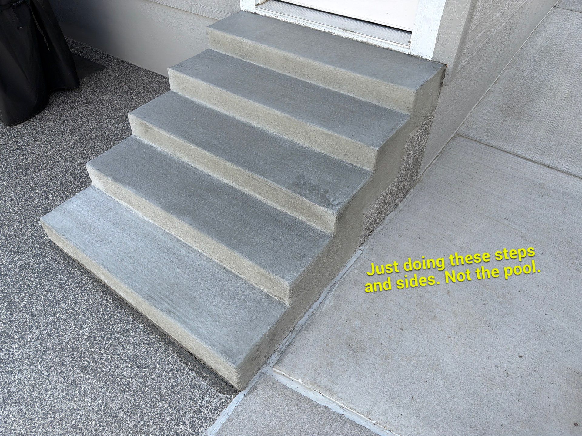 Silver Creek Flak Coating for Patio and Entry Steps in Sioux Falls by Select Painting, Coatings & Garage Cabinets