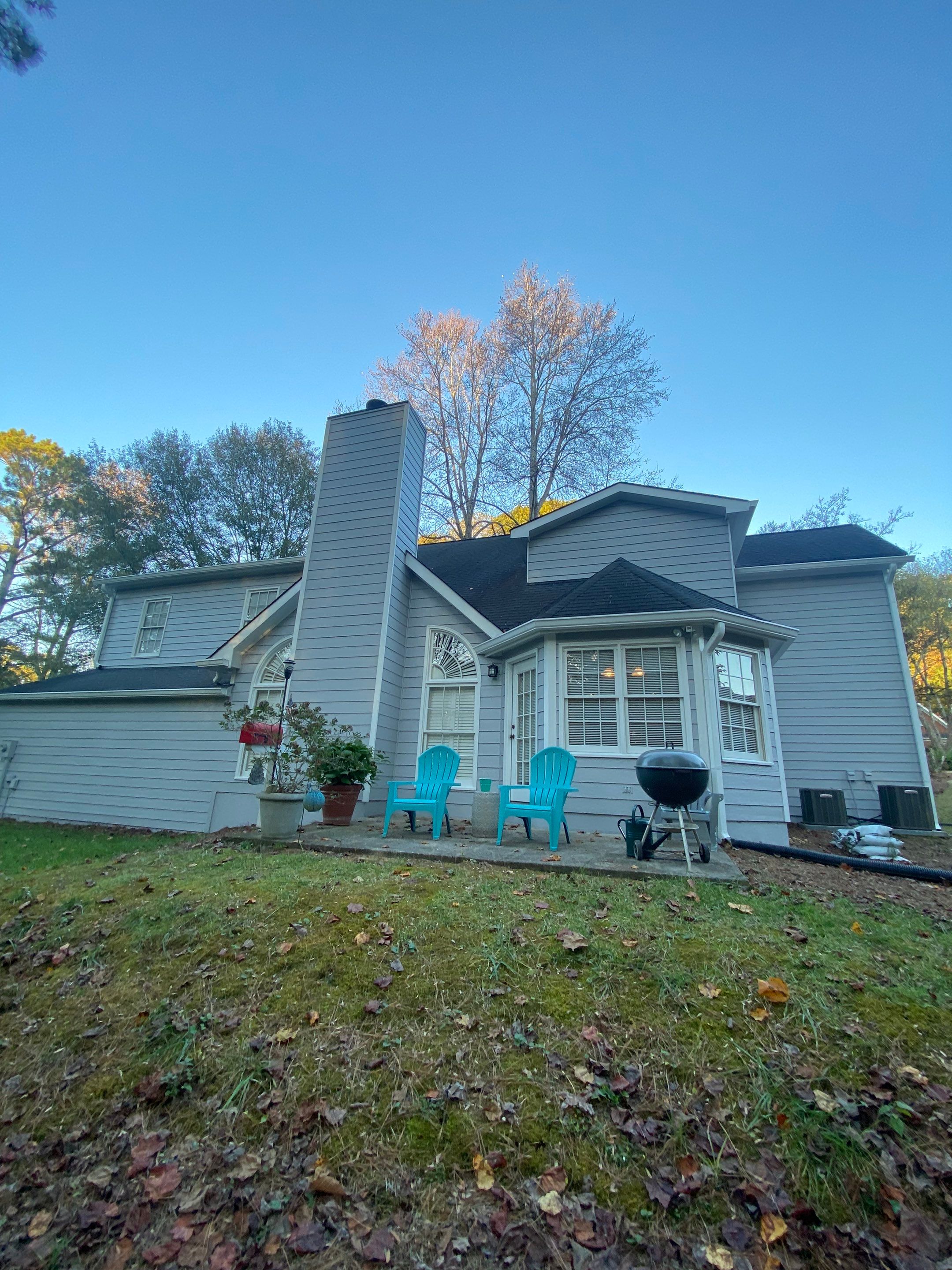 Full Exterior Home and Detached Garage Painting in Kennesaw by Swift Home Renovations 