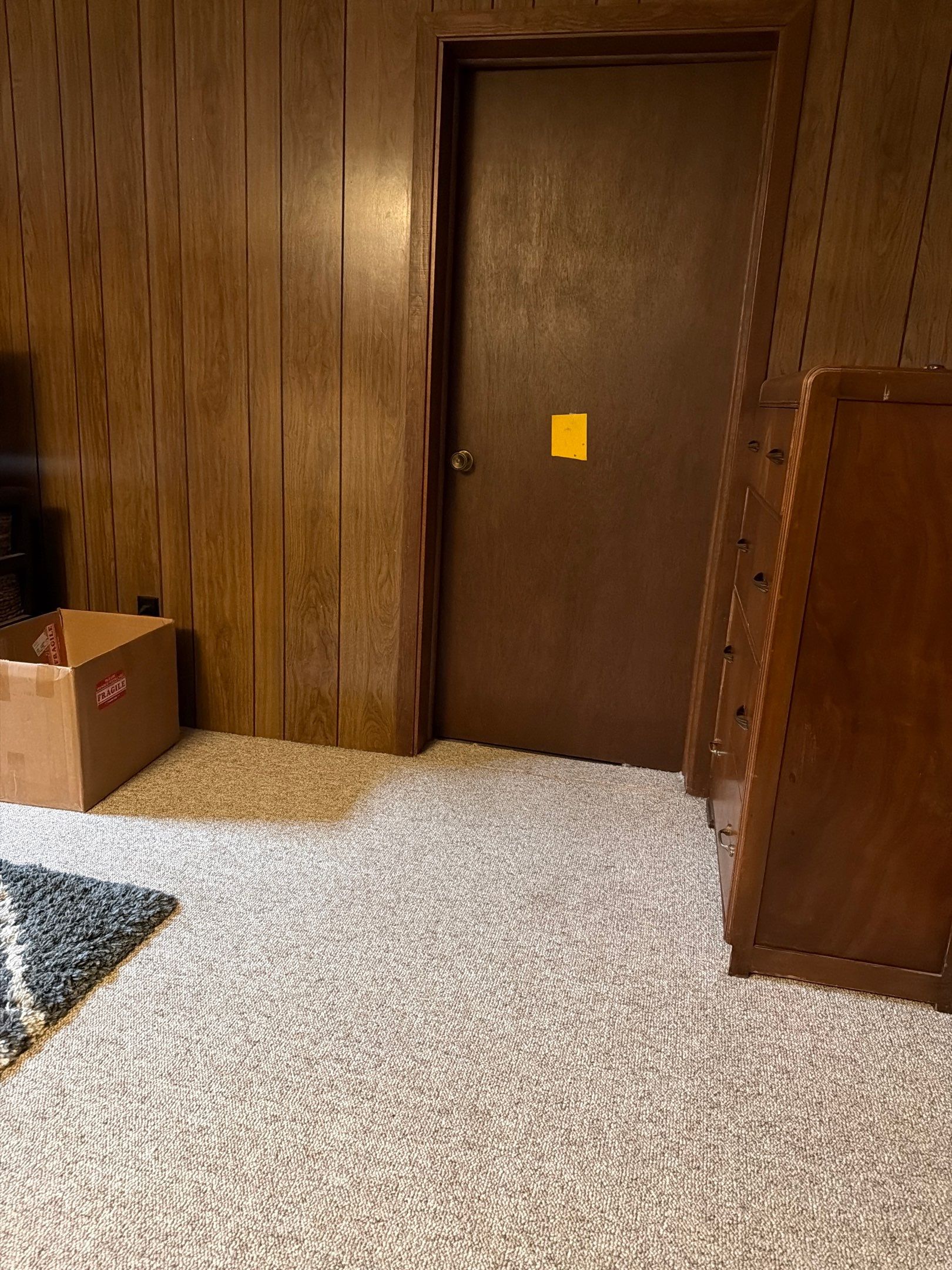 Basement Bedroom Interior Assessment and Ceiling Repair in Lincoln by CompanyCam Sales Demo