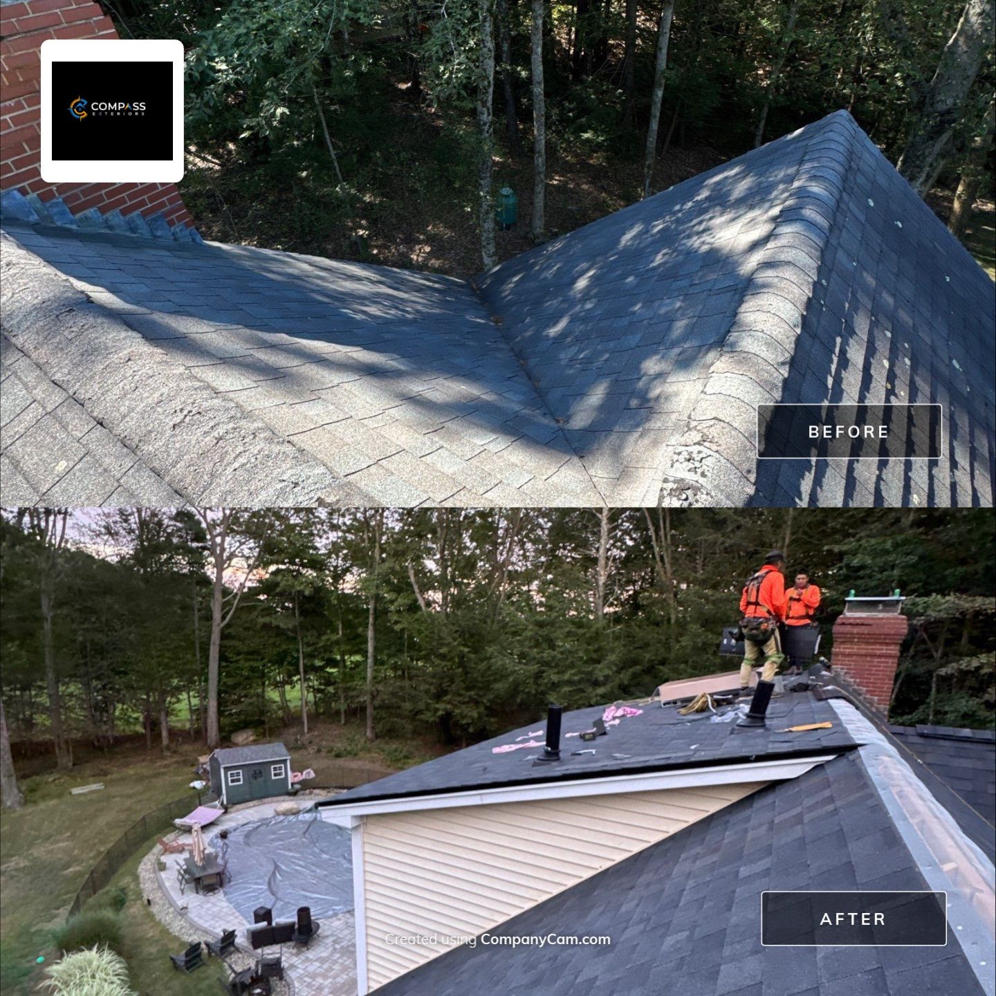 Roof Replacement in Brentwood, NH – Owens Corning Duration in Onyx Black by Compass exteriors