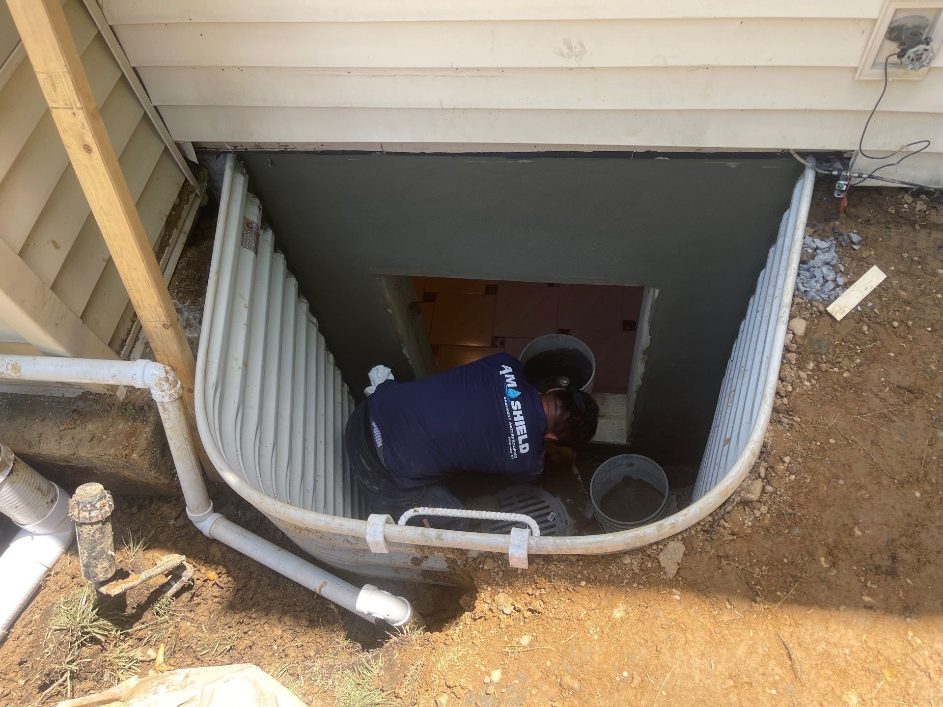Linnet Ct • Manhasset, NY 11030 by A.M. Shield Waterproofing, Corp.
