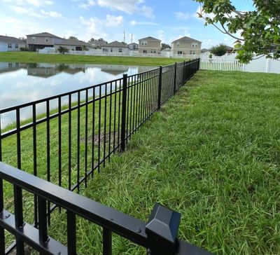 3-Rail  using Black 3 Rail Aluminum Fence