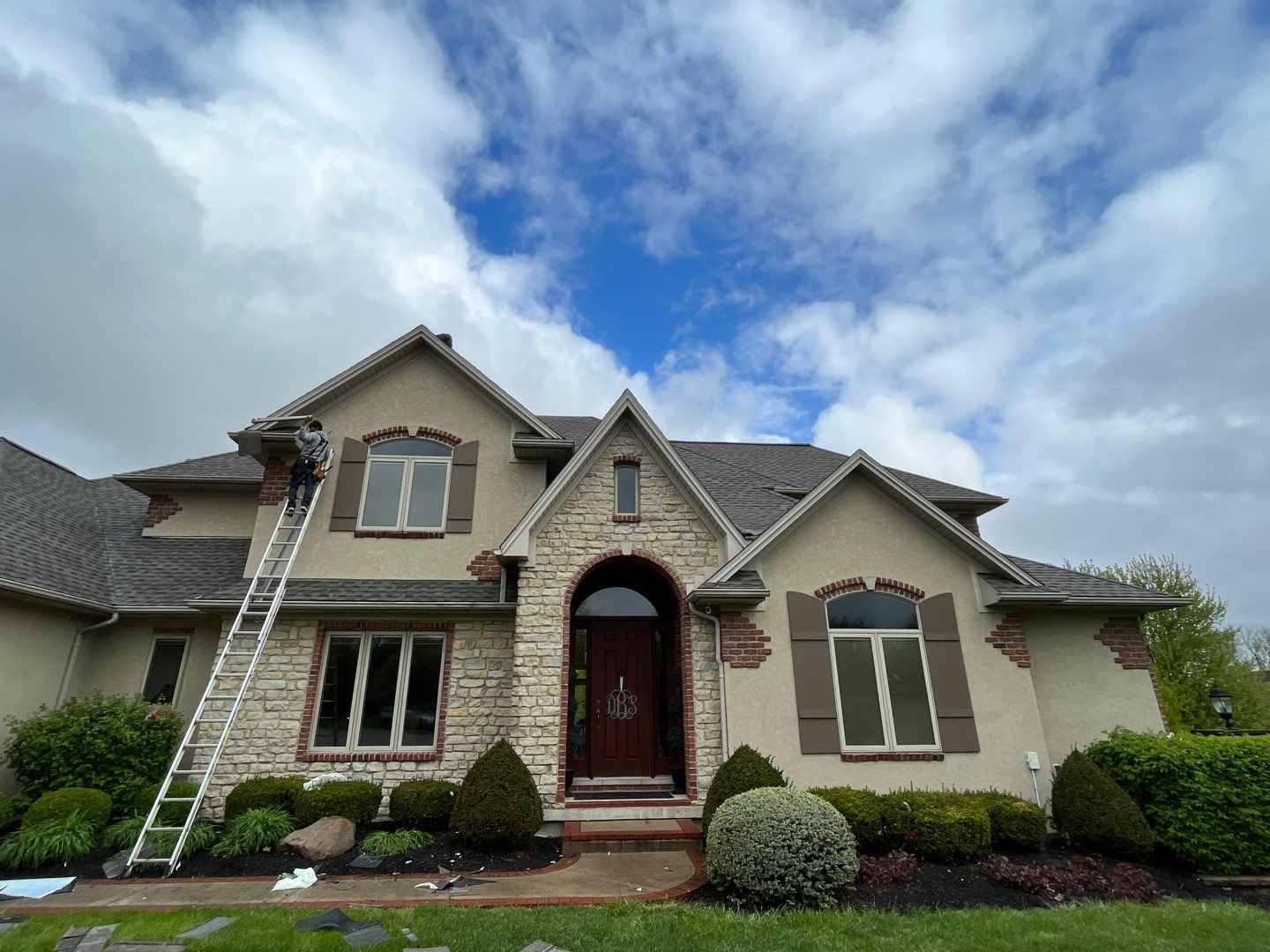 Residential Roofing Installation using GAF Timberline HDZ Weathered Wood by Nitro Roofing and Construction