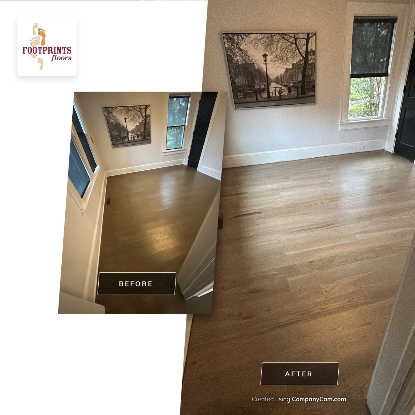 White Oak refinish  by Footprints Floors of East Atlanta