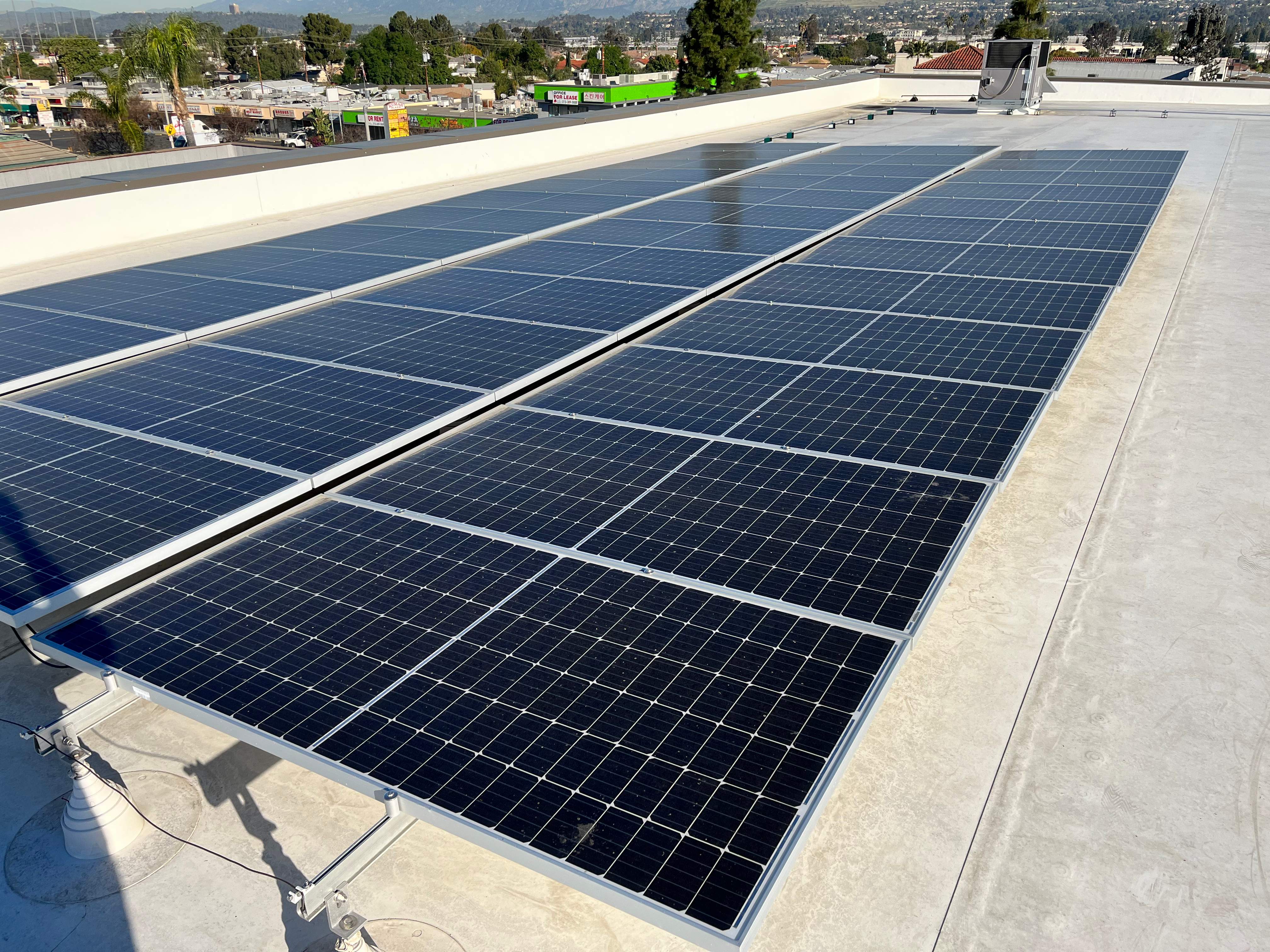 Commercial Solar Panel Cleaning in Rowland Heights by Palm Coast Solar Cleaning