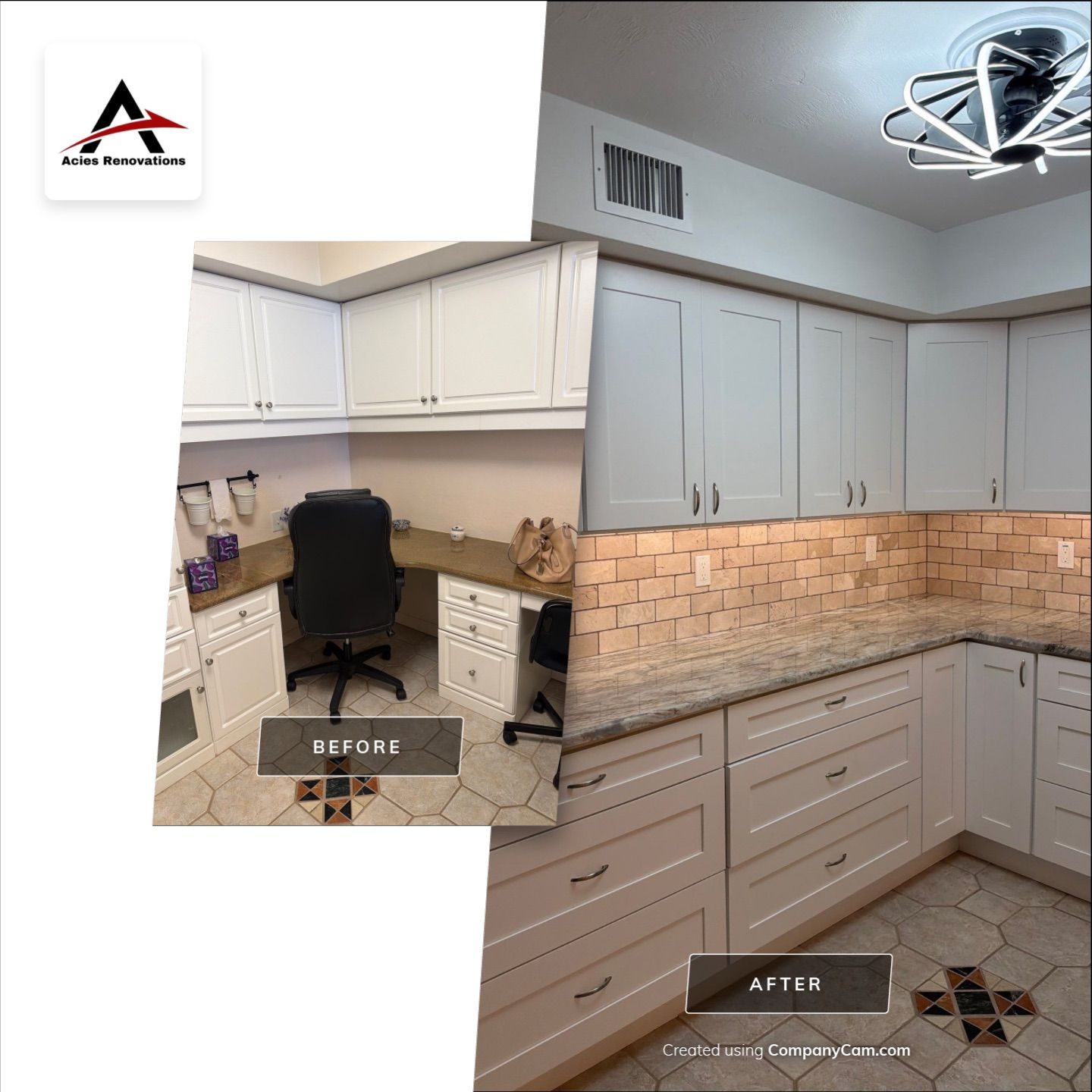 Completely Re-imagined Modern Condominium Kitchen Remodel  by Acies Renovations