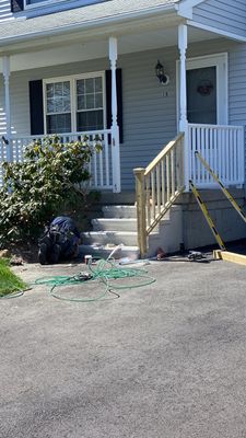 Deck Installation using Pressure treated railing