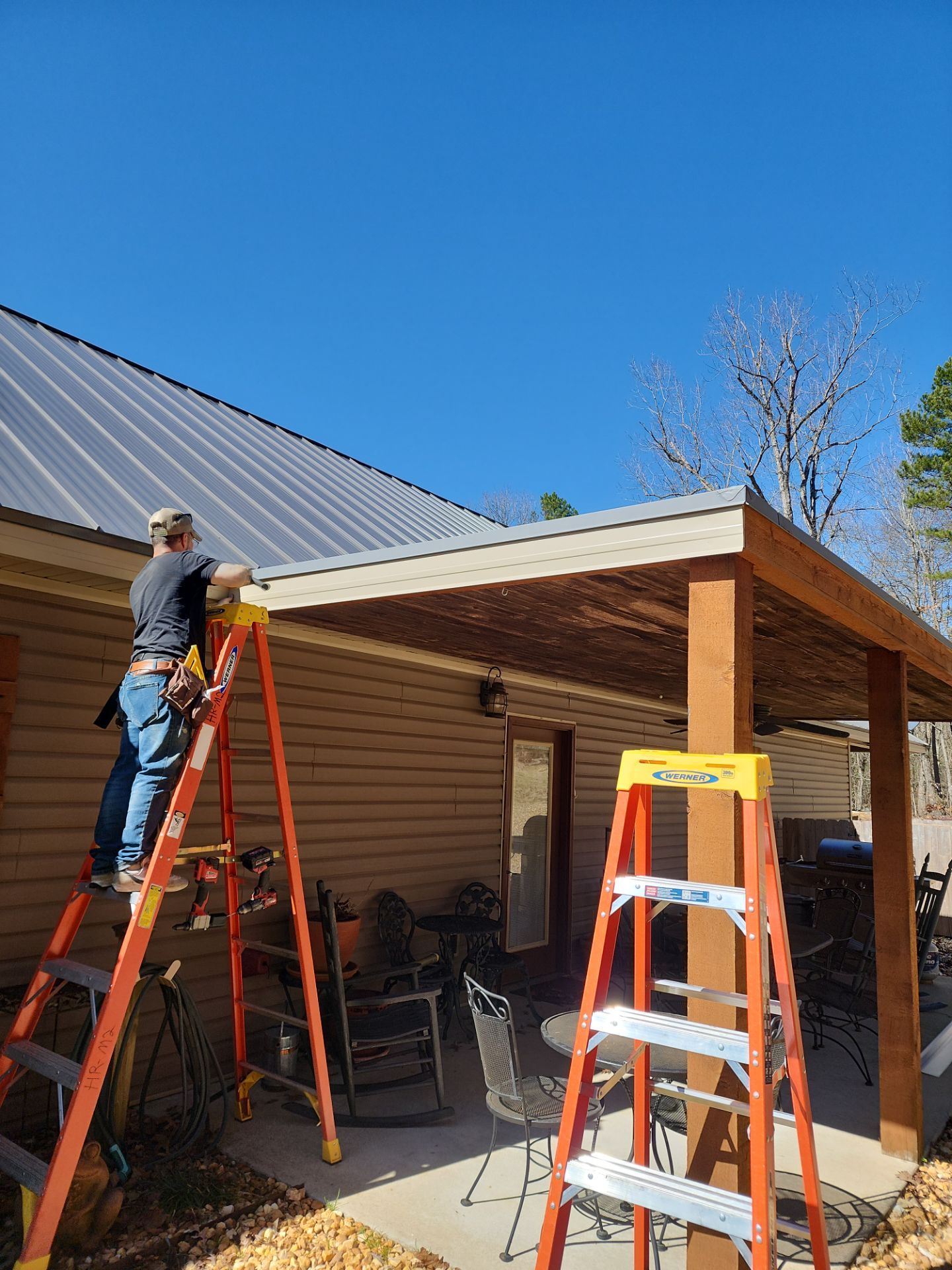 Residential Metal Roof Replacement using Reed's Metals: 26 GA. Standing Seam: Charcoal Grey by Hostetler Roofing