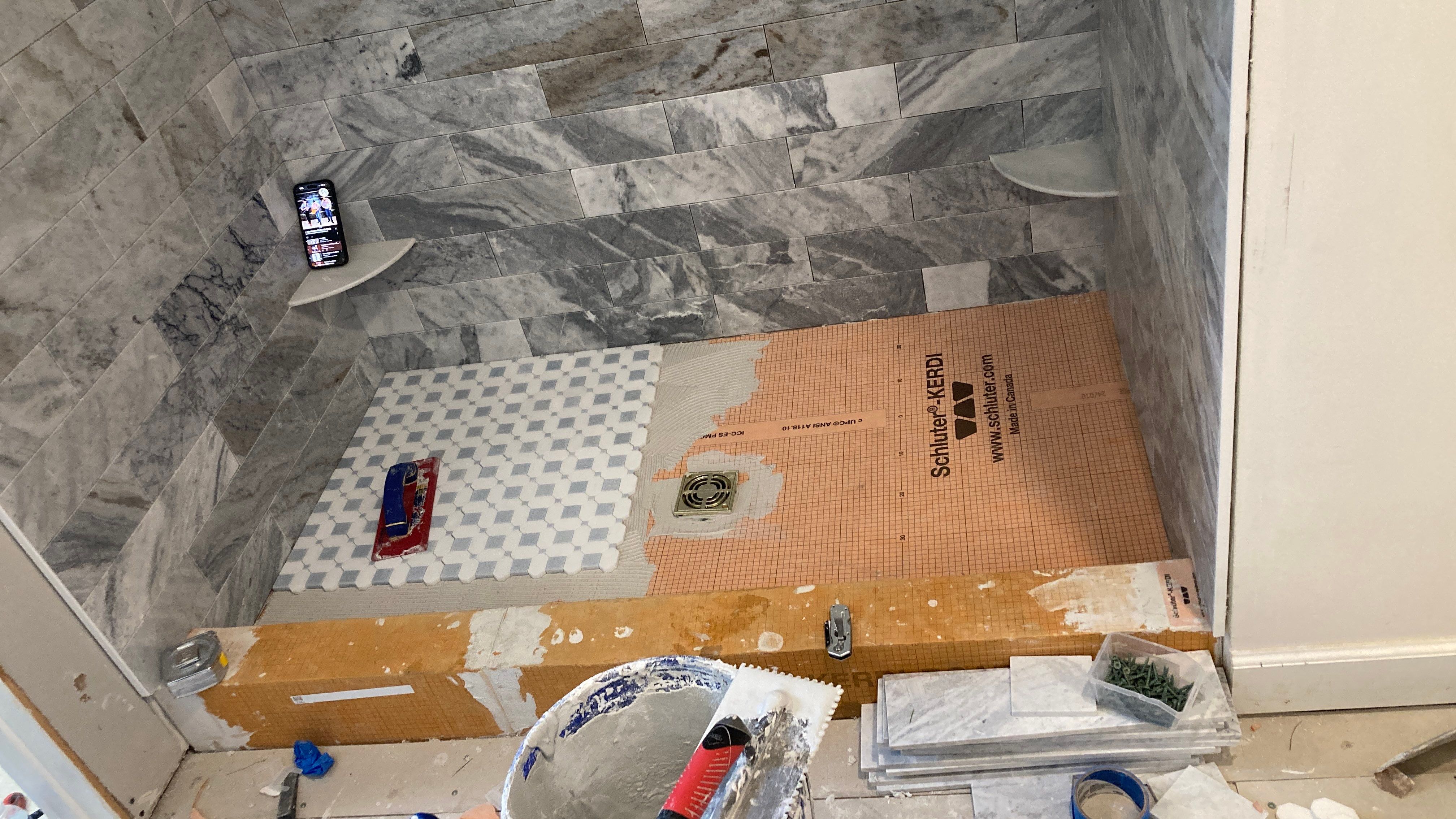 Updated Tile Shower by Footprints Floors of Nashville