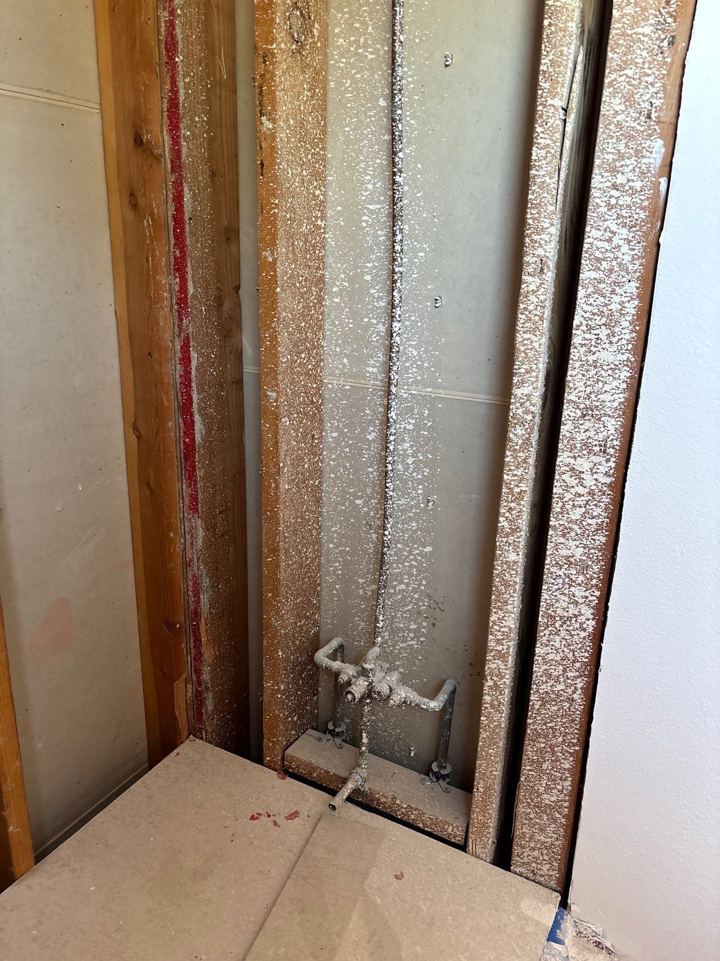 Installing Water Pipe for Shower by Us Plumbing