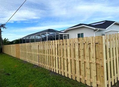 Wood Fence Installation using Wood Pressure Treated Fence 
