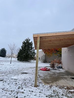 PATIO ROOF INSTALLATION using Treated Lumber