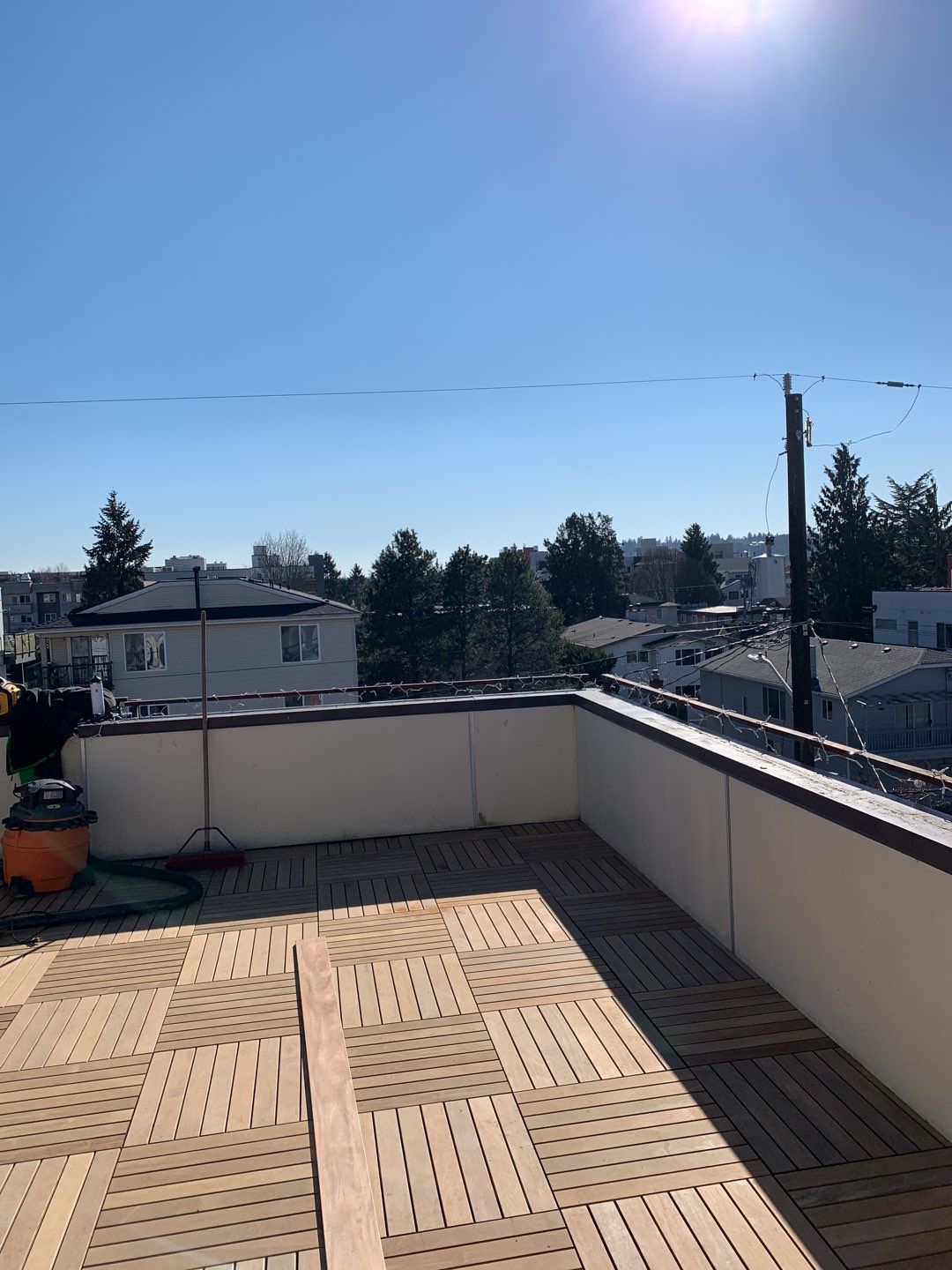 Ballard Rooftop Deck using IPE Tiles by Alki deck builders