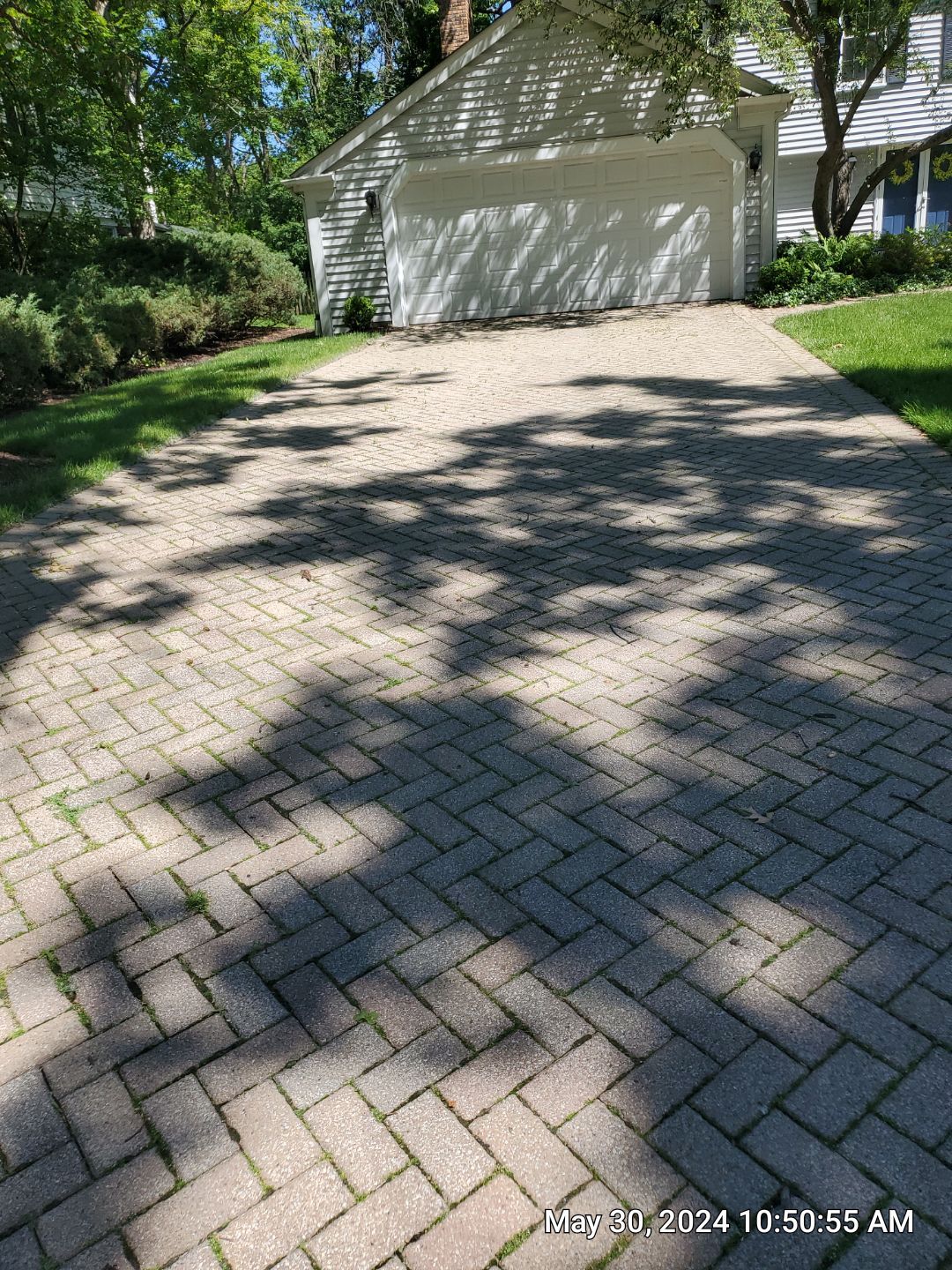 Brick paver clean, sand and seal.  using Polysweep polymeric sand by Northern Power Washing LLC.