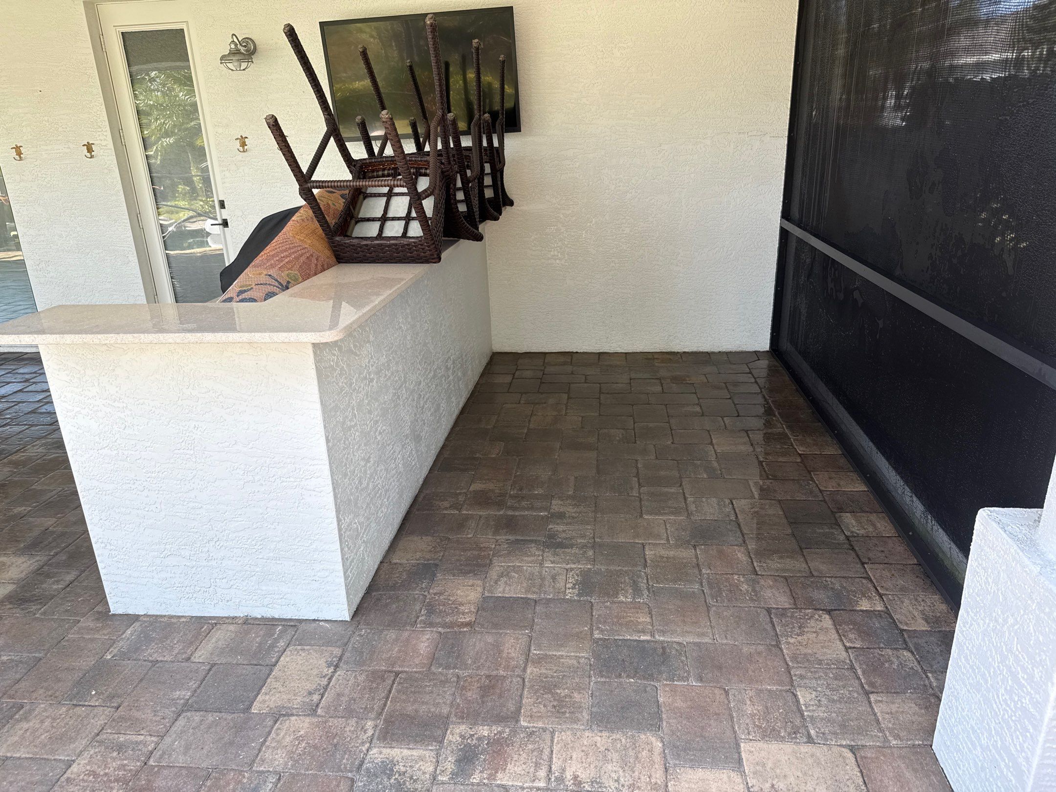 Flat Tile Roof, Paver Pool Deck & Driveway Cleaning | Cove at Twin Rivers, Parrish FL by Sunshine AquaWash