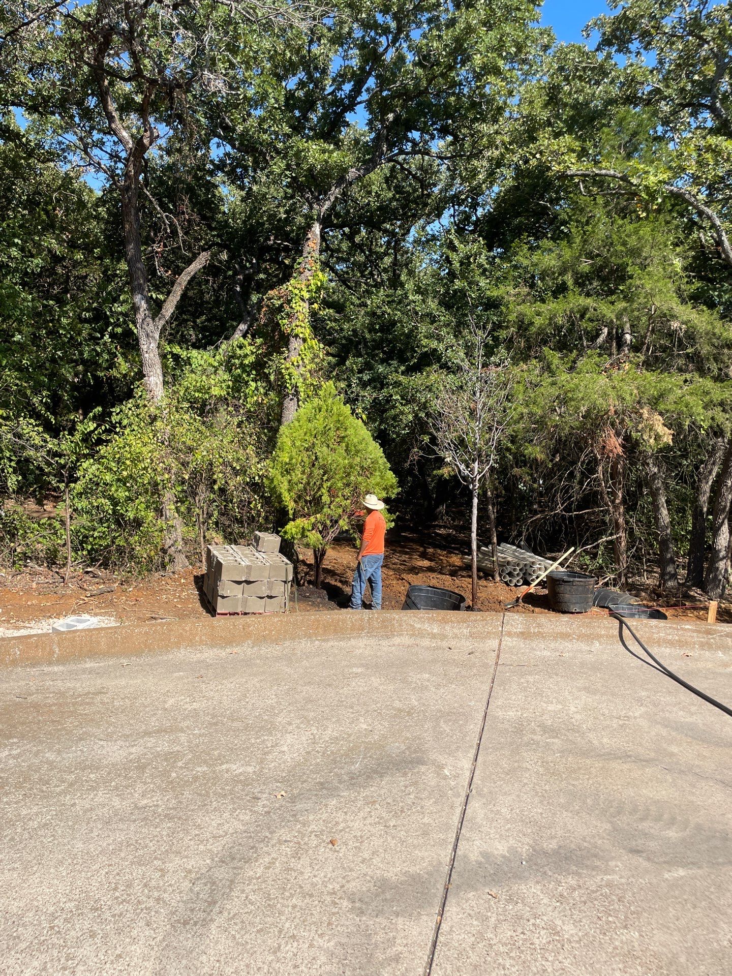 In Progress Retaining Wall Project by Peterson’s