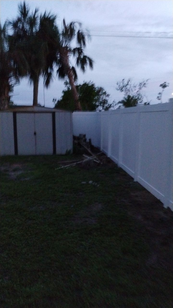 White Vinyl Privacy Fence Installation In North Port, FL by Asap fence and gates, LLC
