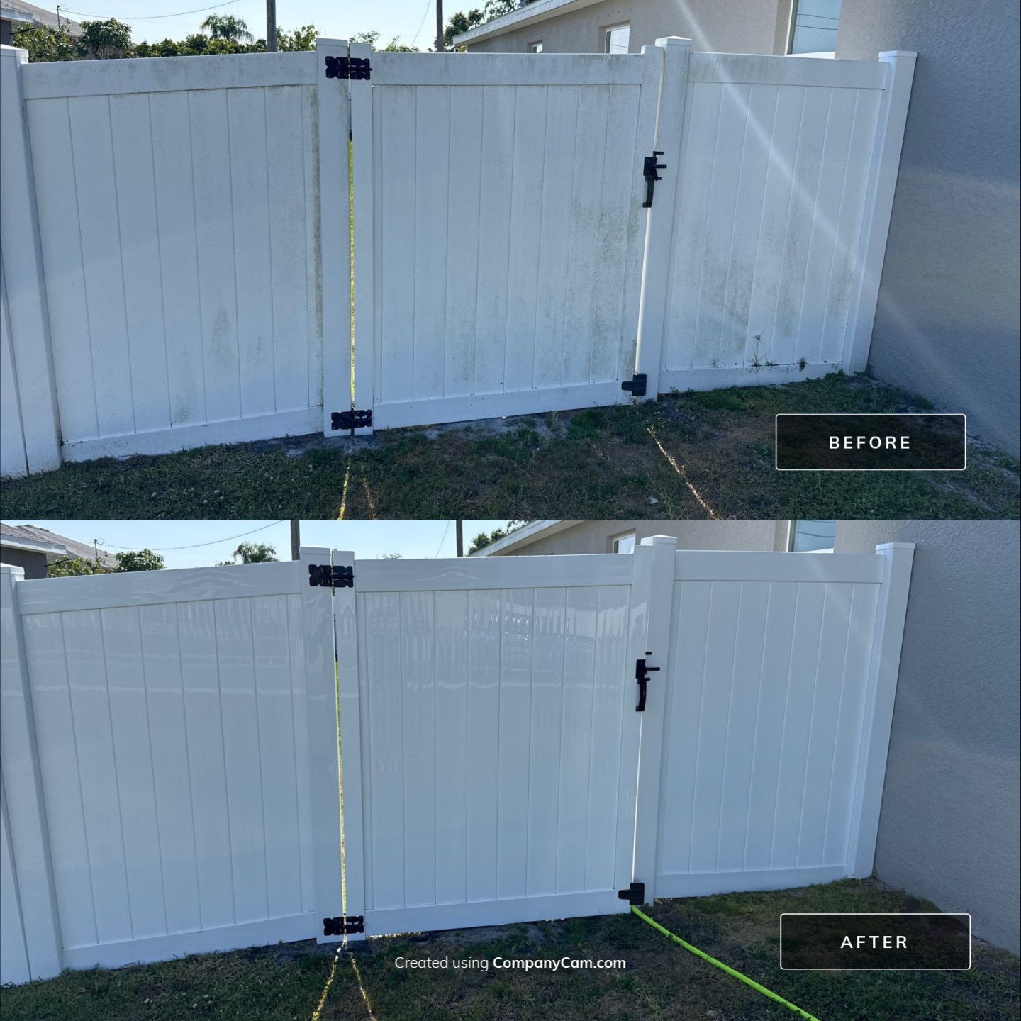 Vinyl Fence Cleaning | Jackson Crossing Community | Palmetto, FL by Sunshine AquaWash