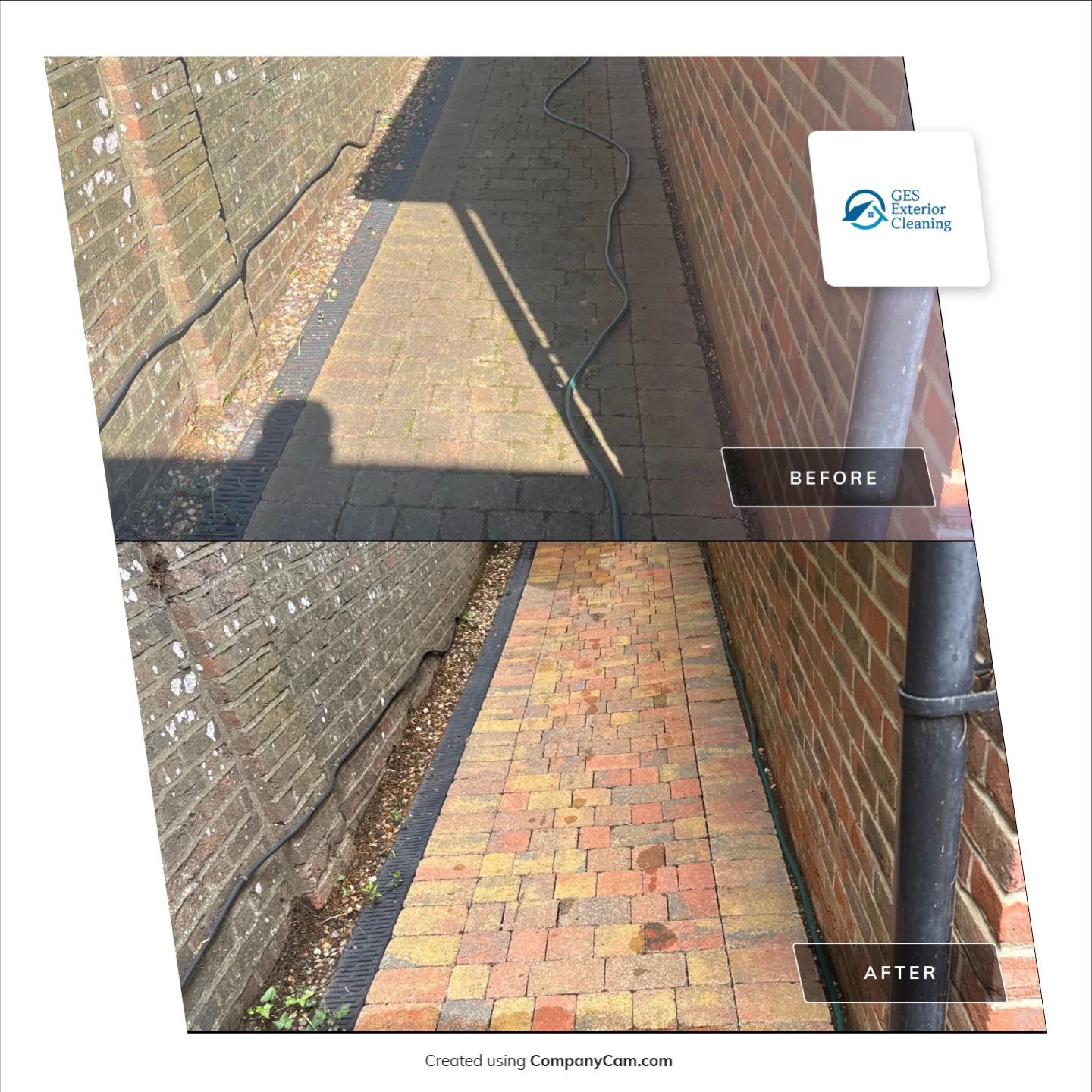 Patio Clean using Honda 21lt High Pressure Machine by Ges Exterior Cleaning ltd