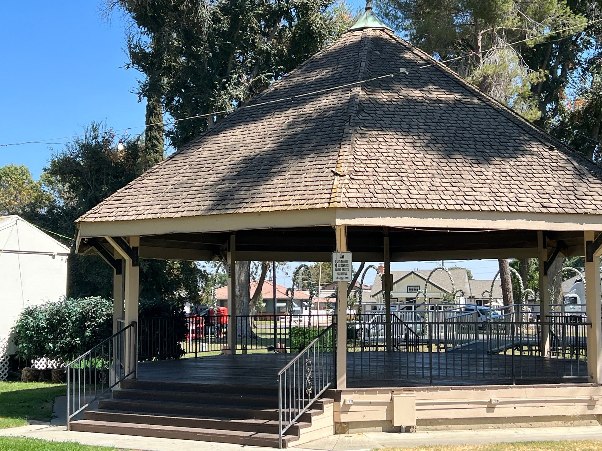 City of Gustine Gazebo project by Straight Edge Roofing Inc