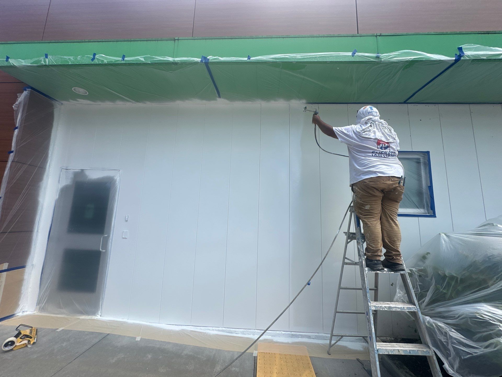 Commercial Exterior Painting for Greenville Parking Services Facility by Painter1