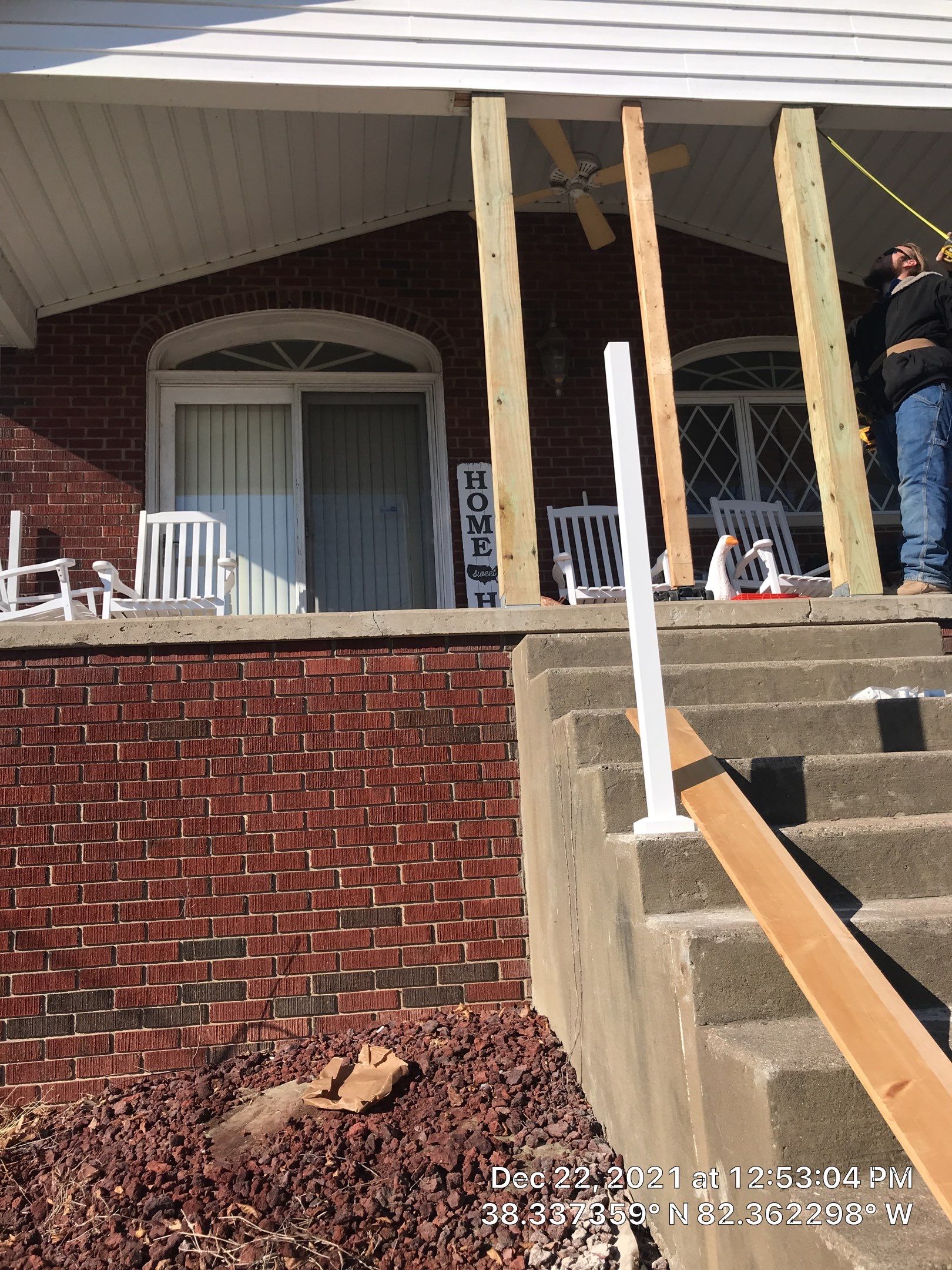 Porch Update using Westbury Aluminum Railing by Secure Construction Company Inc