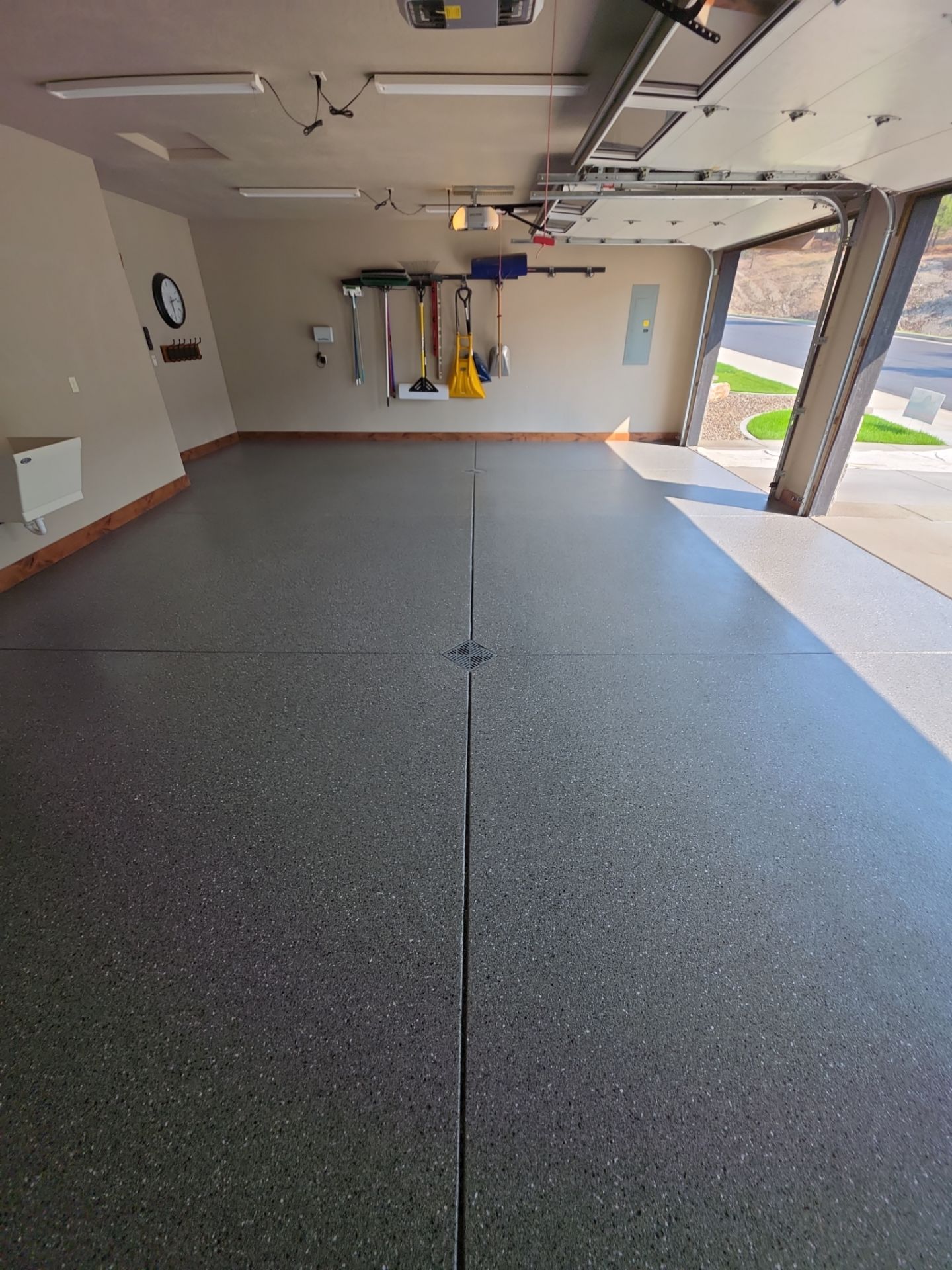 Garage Transformation using Slate Hybrid by Croc Coatings, LLC