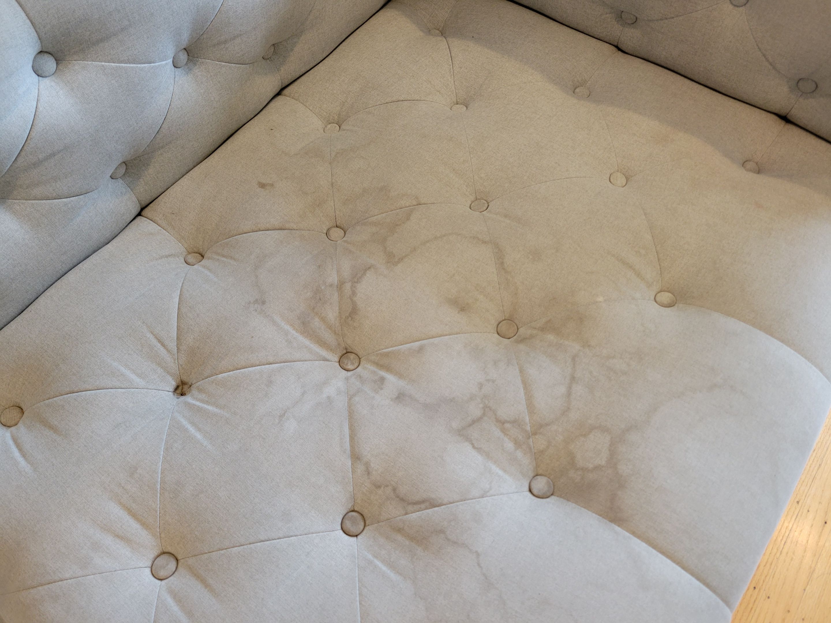 Upholstery Cleaning of Stained Sofa by Ardent Carpet Restore LLC